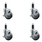 Service Caster 4'' Thermoplastic Rubber Swivel 1-1/8'' Expanding Stem Caster Set with Brake, 4PK SCC-EX20S414-TPRB-TLB-118-4 - alternate 1